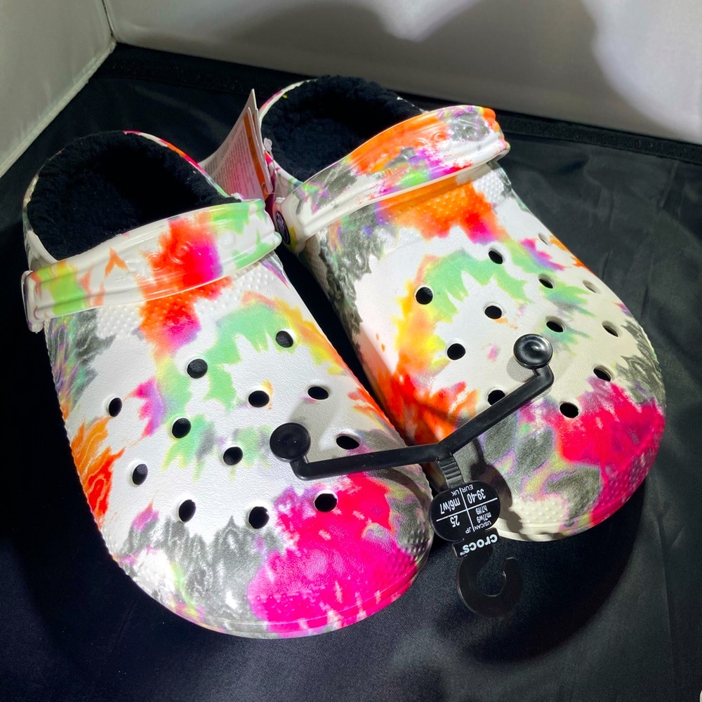 Tie Dye CROCS fur lined clogs-BNWT